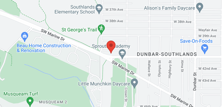 map of 4063 W 41ST AVENUE